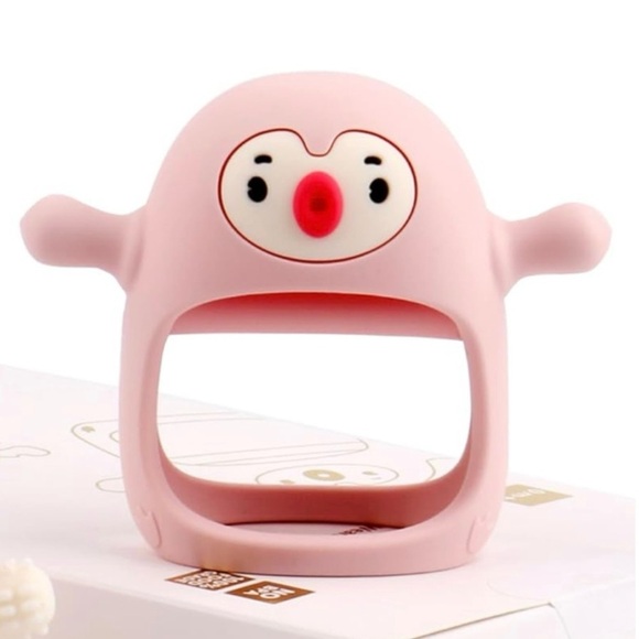 Smily Mia Light Pink Penguin Baby Teething Toy - Picture 1 of 8